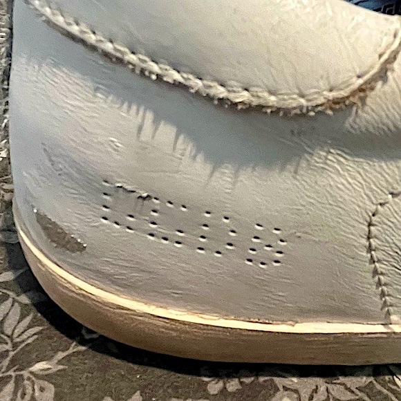 Golden Goose Deluxe Brand Superstar White & Blue Mink Fur Low Top Sneakers - Picture 12 of 16